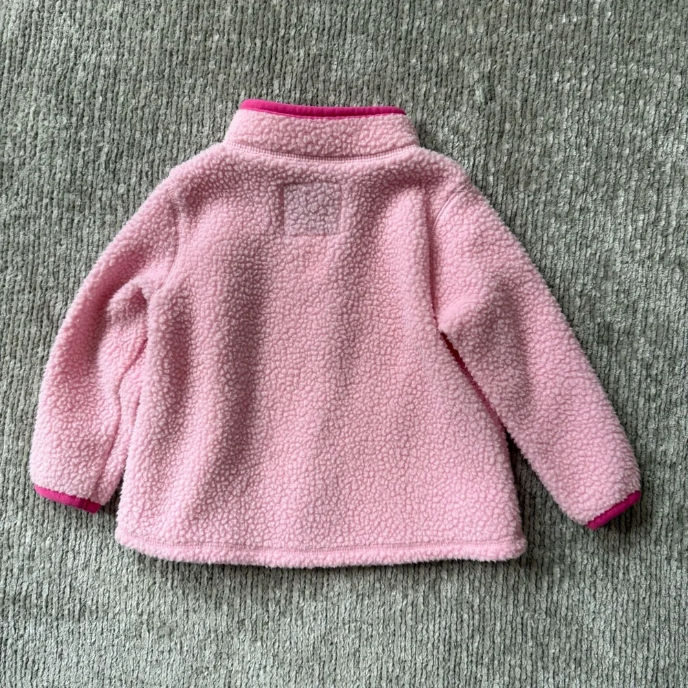 OshKosh B’gosh Pink Sherpa Fleece Jacket 12M Baby Girl Fall Classic Comfy Casual
